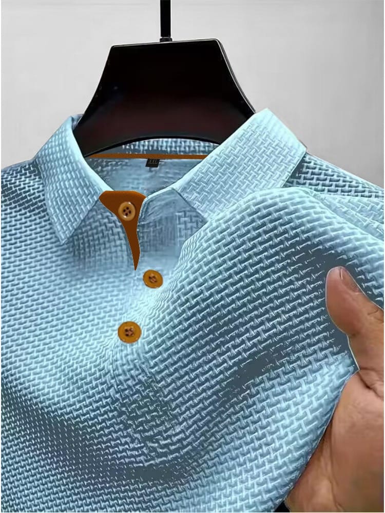 Poloshirt Heren | Luchtige Moderne Polo met Gebreide Textuur