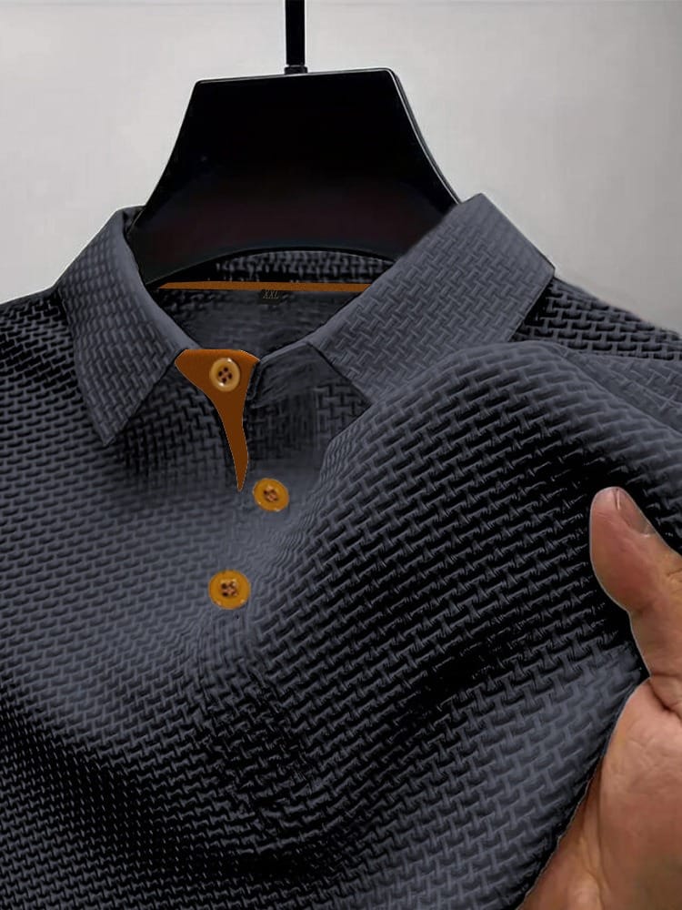 Poloshirt Heren | Luchtige Moderne Polo met Gebreide Textuur