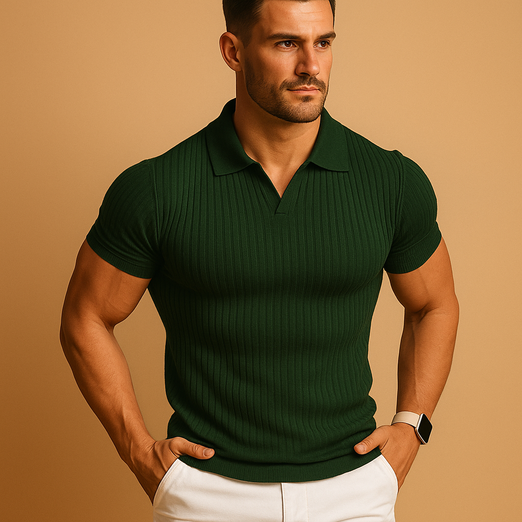Poloshirt Heren | Slim Fit & Luxe Ribstructuur