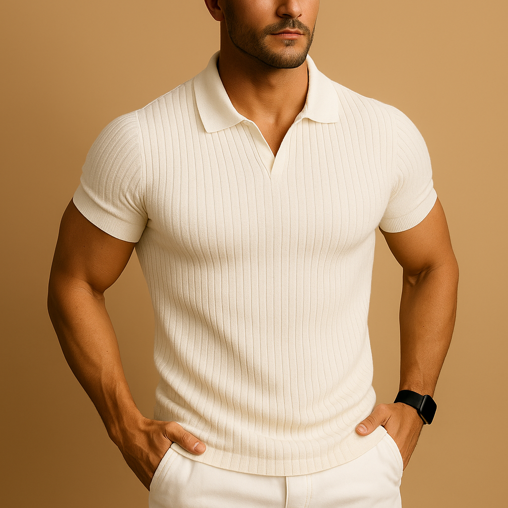 Poloshirt Heren | Slim Fit & Luxe Ribstructuur