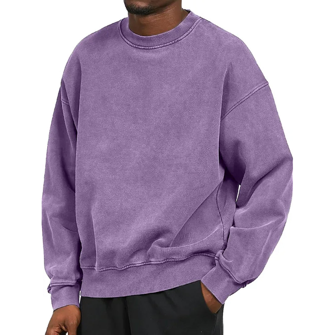 Comfortabel Washed Heren Sweater - Fours