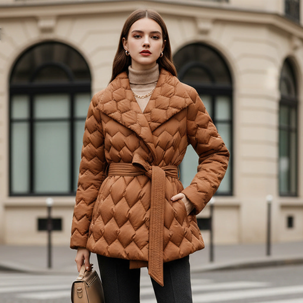 Sienna Gevoerde Wrap Jas