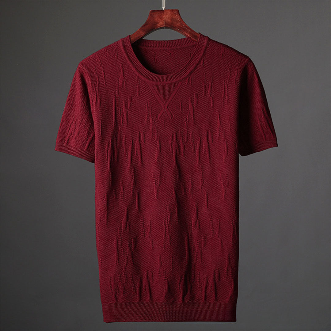 Hensu Textured Katoenen T-Shirt