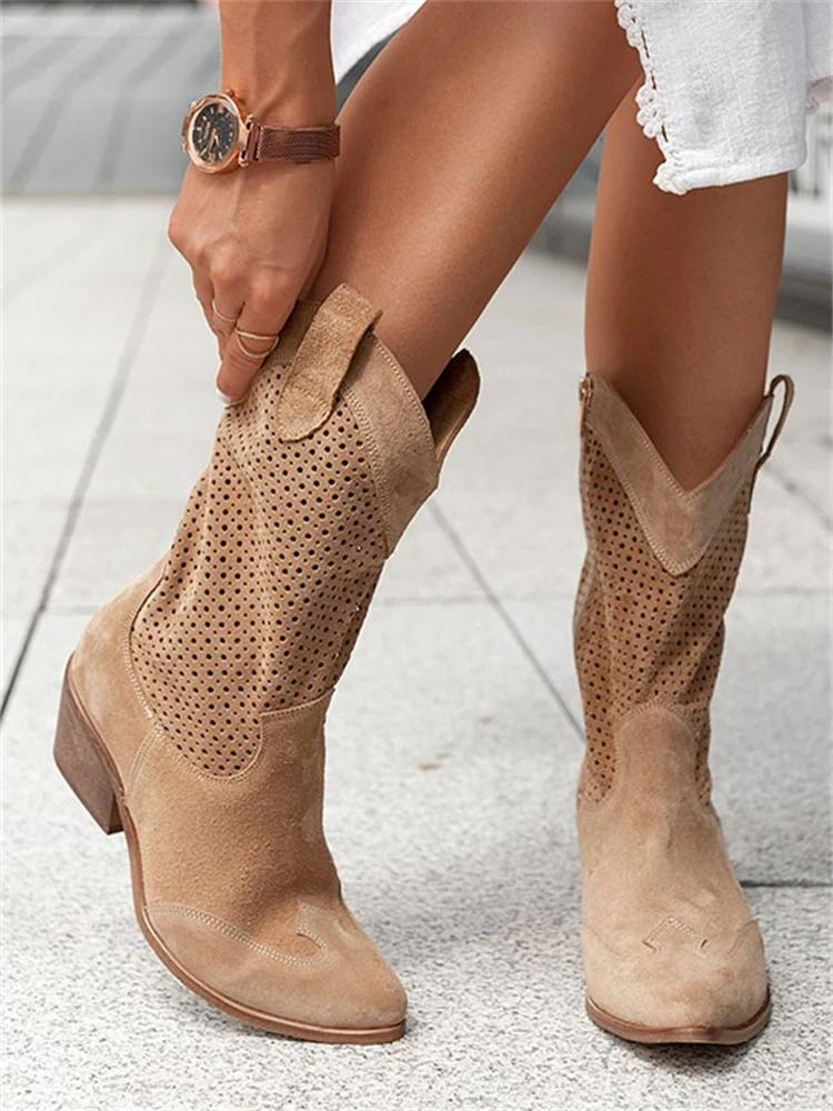 Lana - Leren Western Cowboy Laarzen Dames