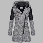 Lange winterjas met capuchon voor dames