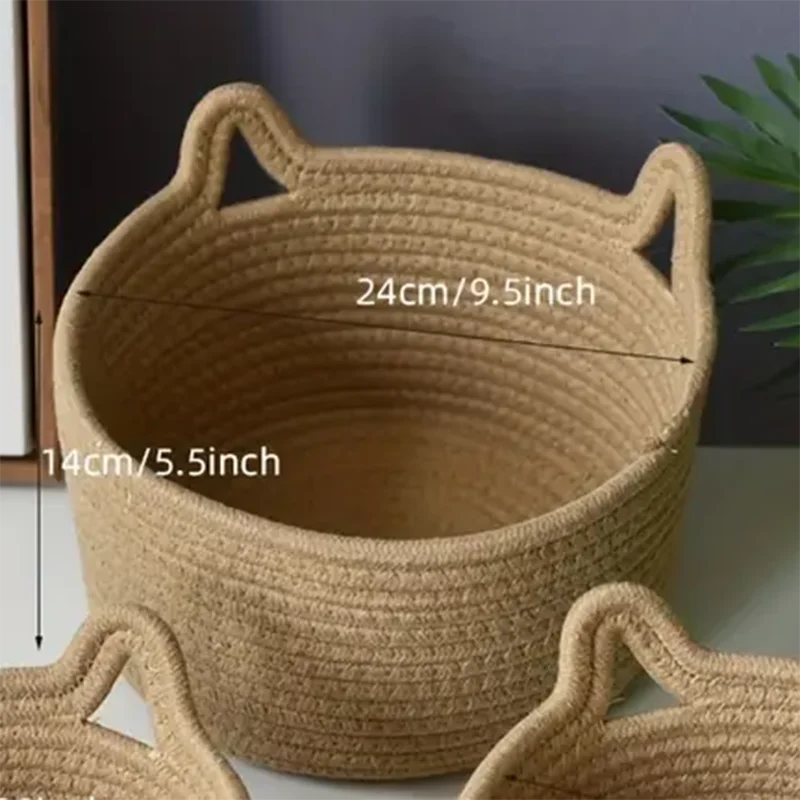 Schattige kattenvormige opbergmand