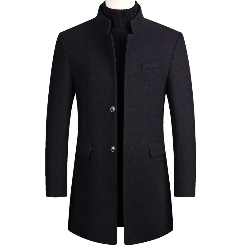 Van Laar | Zachte knit-wollen heren trenchcoat