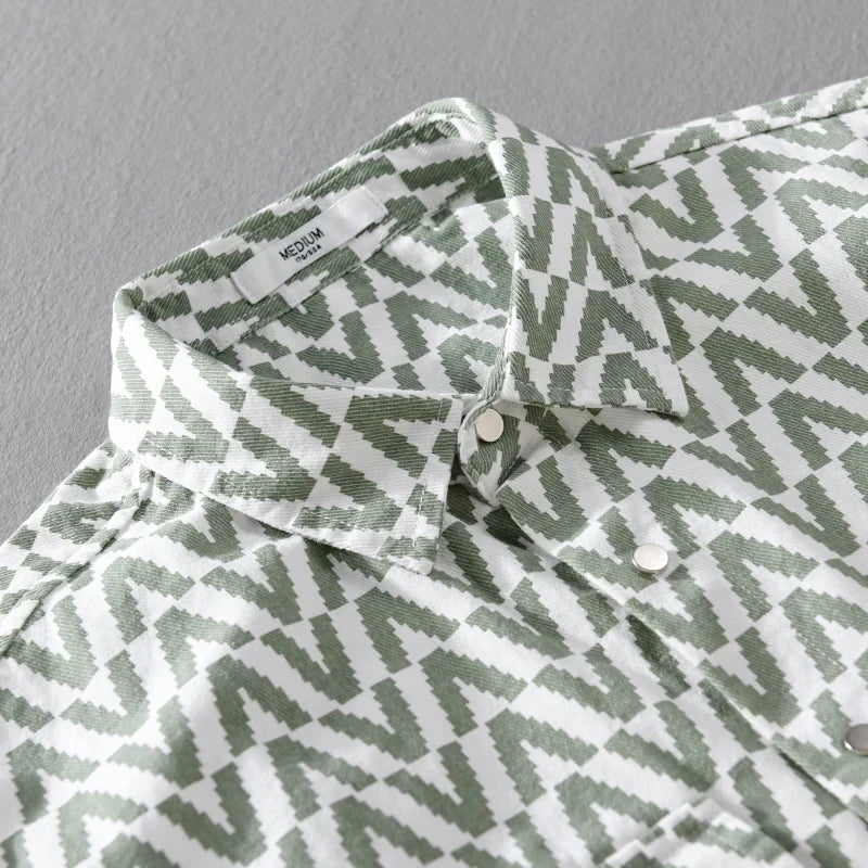 Chevron Charm Katoenen Shirt