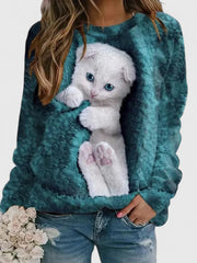 MAE – KNUS KATTENPRINT TRUI