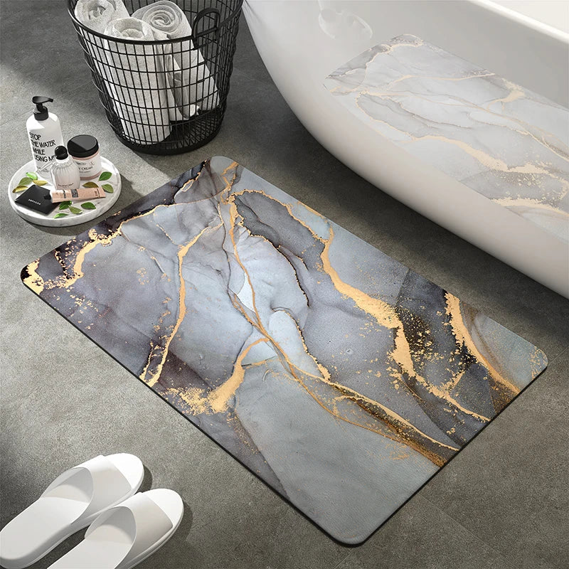 Noordse Steen Badmat: Stijlvol, Absorberend, Antislip