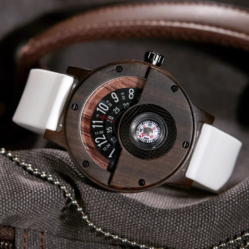 Boreale Walnoot Houten Horloge