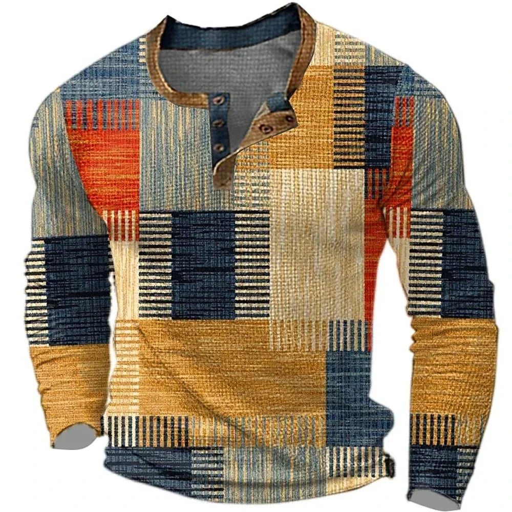 Benson | Kleurrijk Heren Shirt Met Lange Mouwen