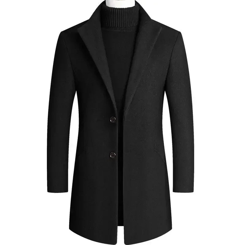 Van Laar | Zachte knit-wollen heren trenchcoat