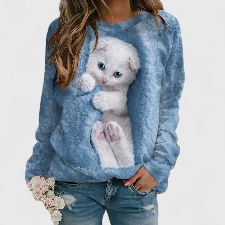 MAE – KNUS KATTENPRINT TRUI