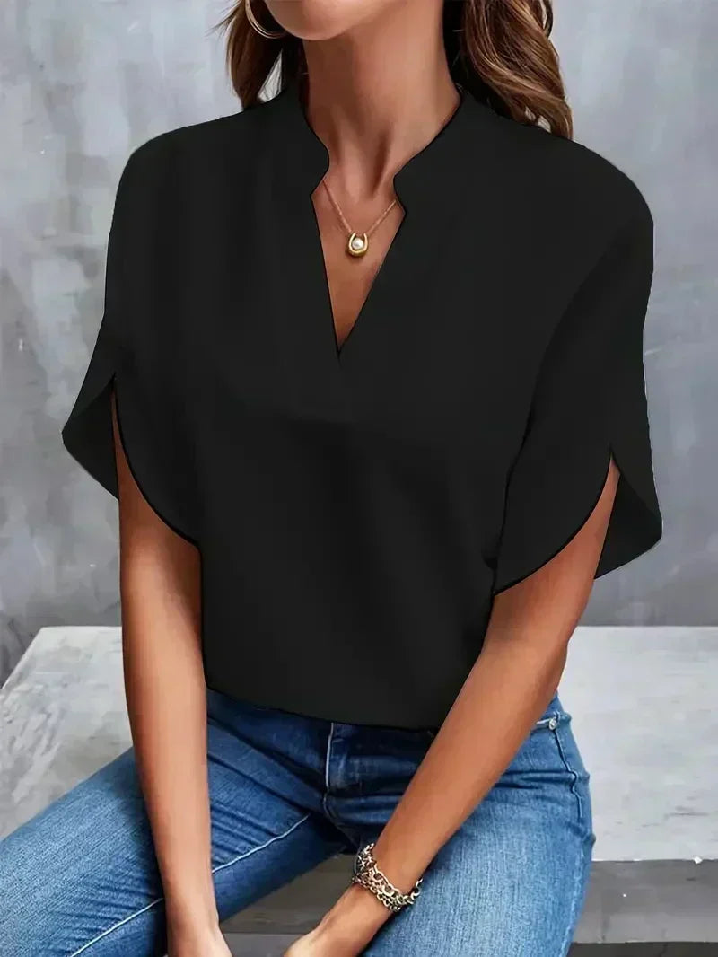 Rosa - Elegante V-Hals Top