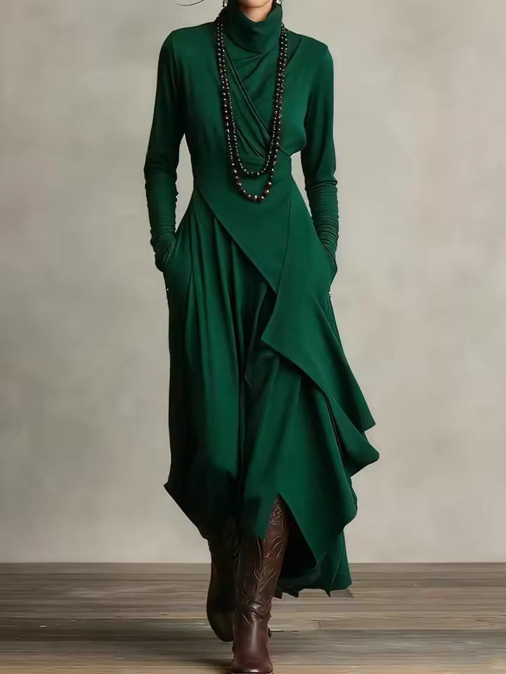 Natalie | Elegante gedrapeerde jurk