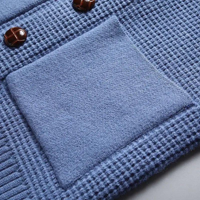 Linden Dikke Gebreide Wol Cardigan