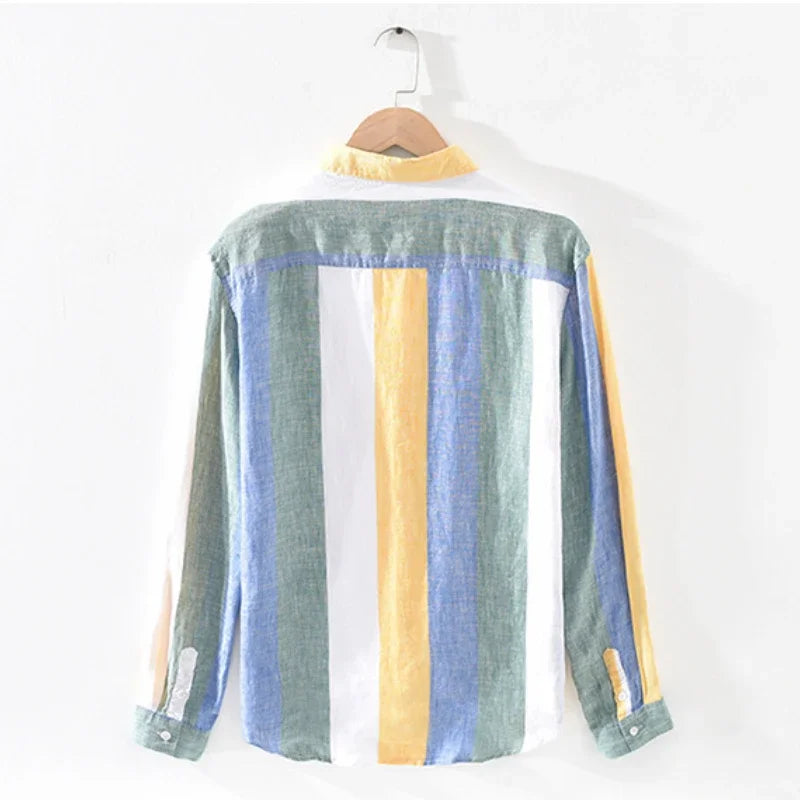 Oliver Romano 100% Linnen Lange Mouwen Shirt