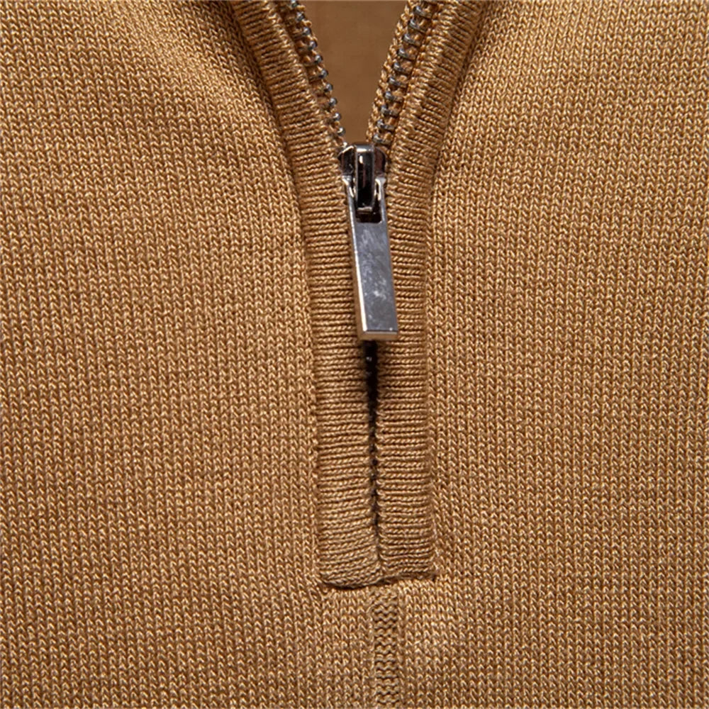 Amalfi Tipped Cuff Zip Polo