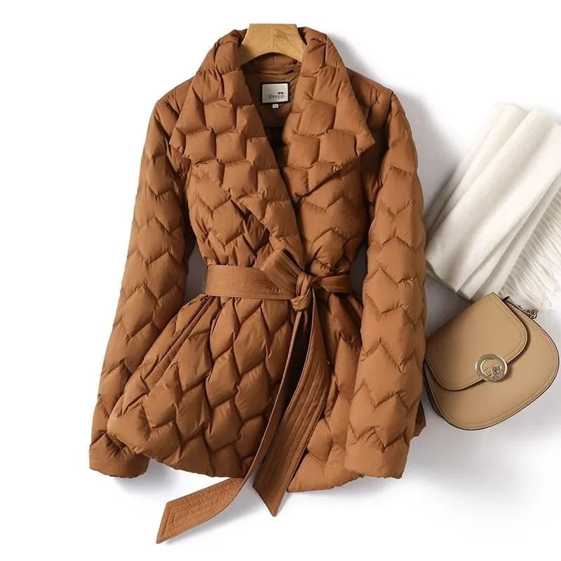 Sienna Gevoerde Wrap Jas