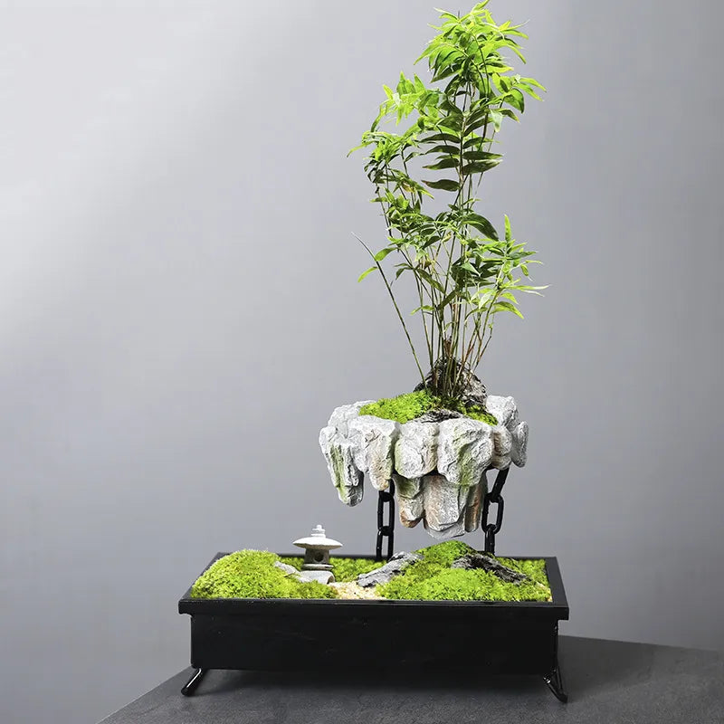 FantasyPot Handgemaakt Steenontwerp Zwevende Bonsai Pot