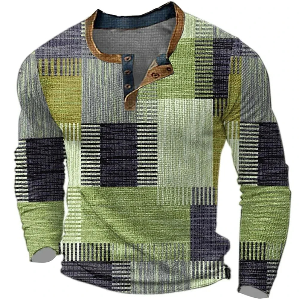 Benson | Kleurrijk Heren Shirt Met Lange Mouwen
