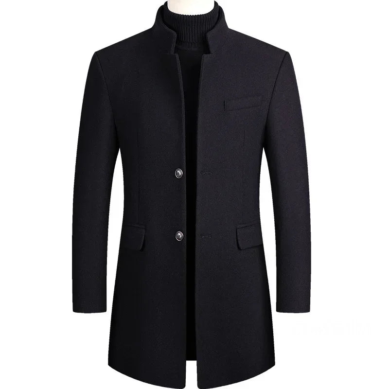 Van Laar | Zachte knit-wollen heren trenchcoat
