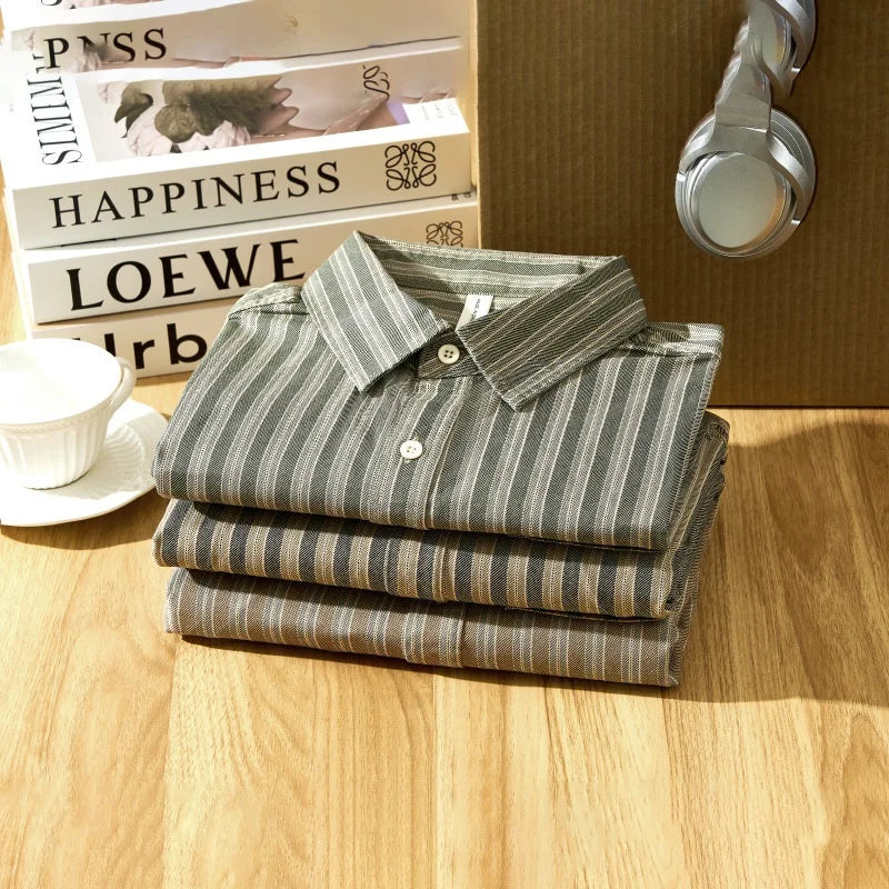 Aldren Gestreept Biologisch Katoenen Shirt