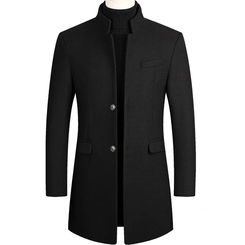 Van Laar | Zachte knit-wollen heren trenchcoat