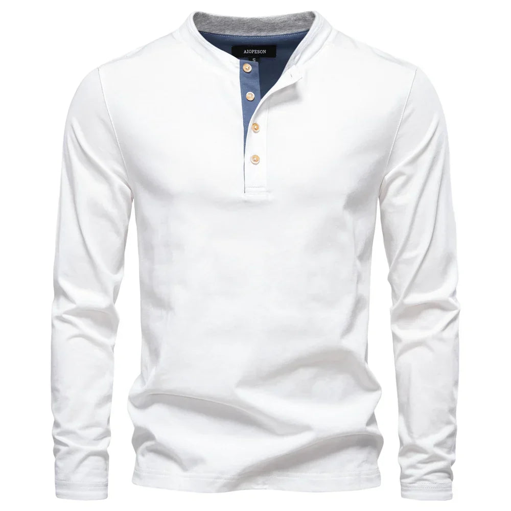 Barry | Henley Heren  Shirt Met Lange Mouwen