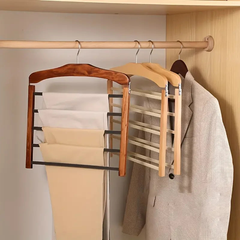 Premium Walnoot Houten Multi-Bar Hanger