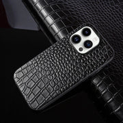 Echte Croc Leren iPhone Hoes