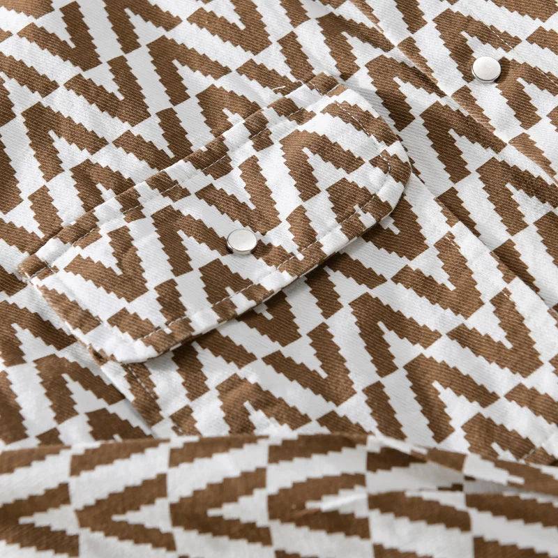 Chevron Charm Katoenen Shirt