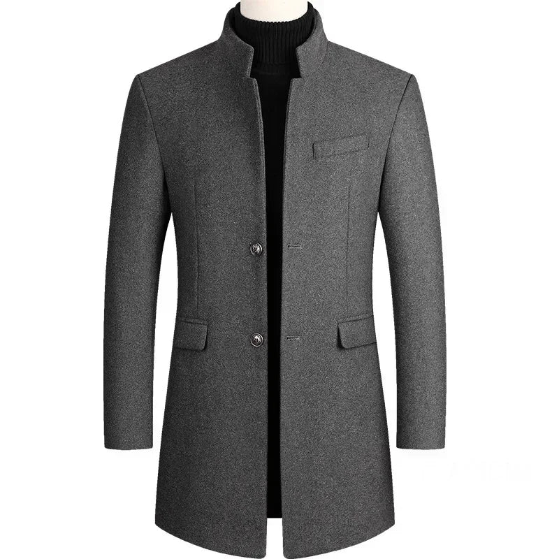 Van Laar | Zachte knit-wollen heren trenchcoat