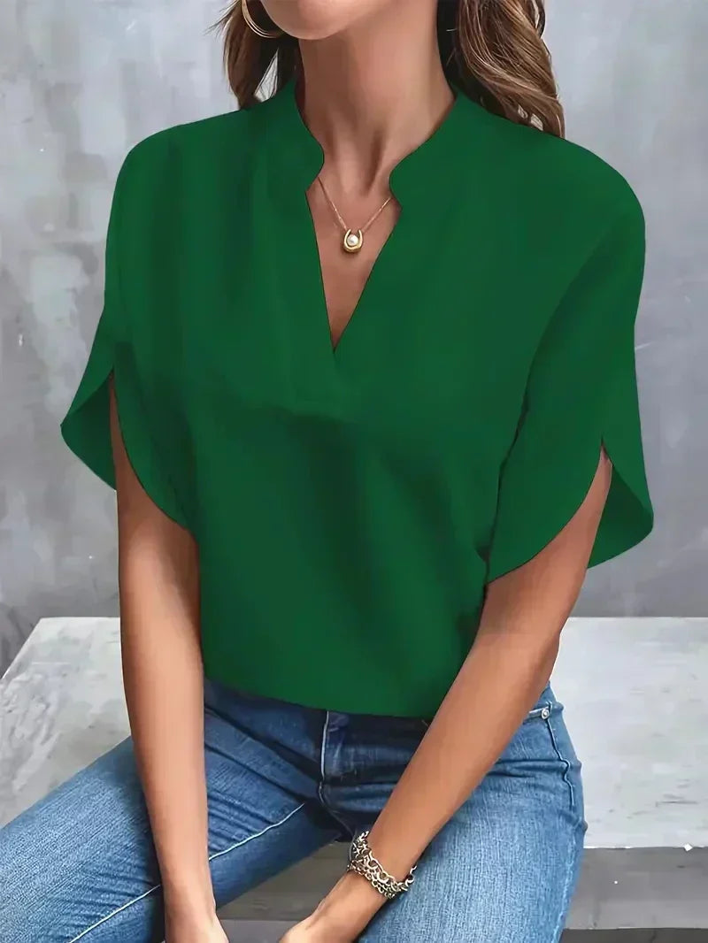 Rosa - Elegante V-Hals Top