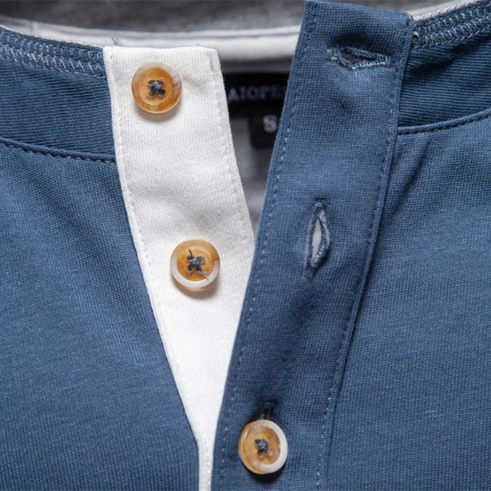 Barry | Henley Heren  Shirt Met Lange Mouwen