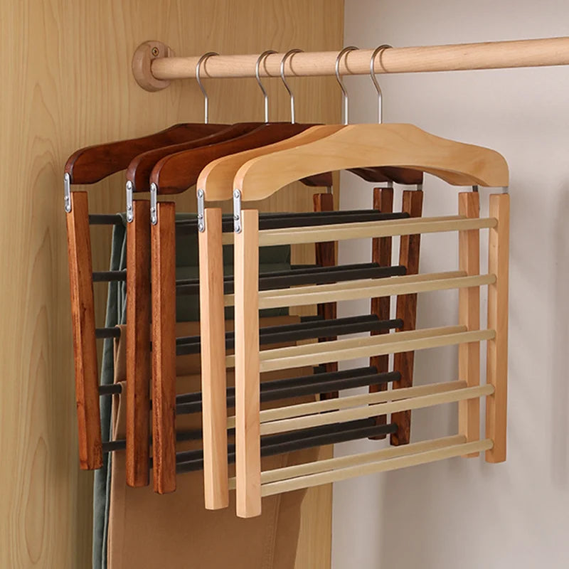 Premium Walnoot Houten Multi-Bar Hanger