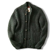 Mason Staande Kraag Wol Cardigan