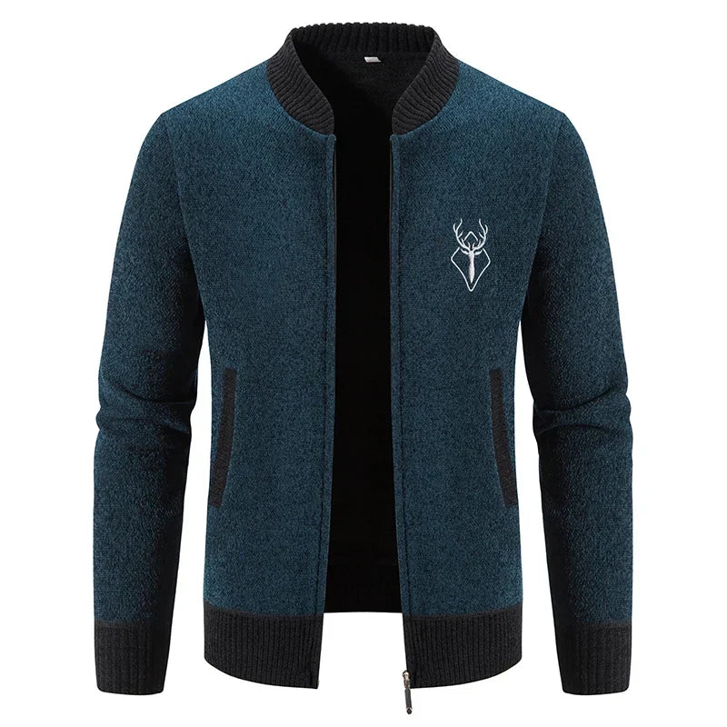 Gebreid Heren Vest Met Herfstdetail
