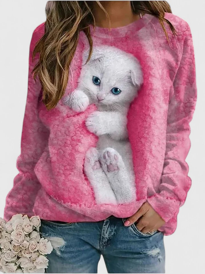 MAE – KNUS KATTENPRINT TRUI