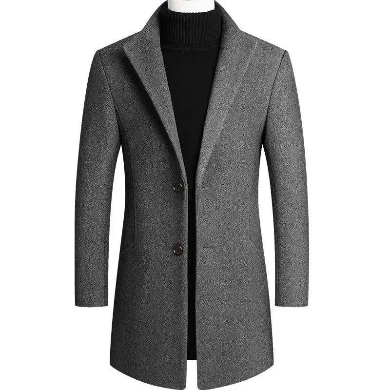 Van Laar | Zachte knit-wollen heren trenchcoat