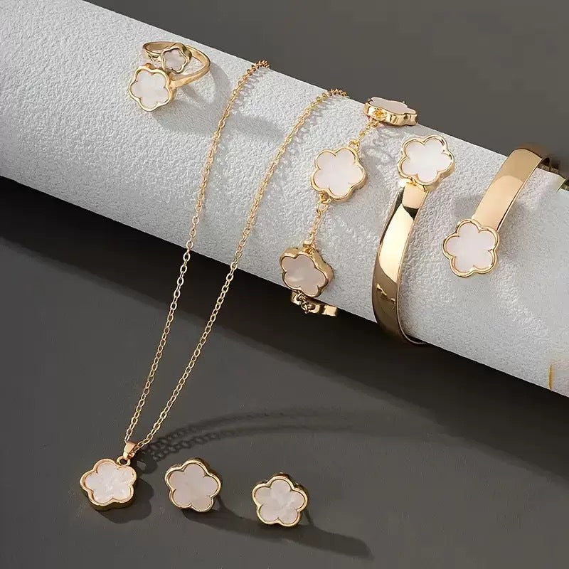 Gelukkige Klaver Sieraden 4-Delige Set