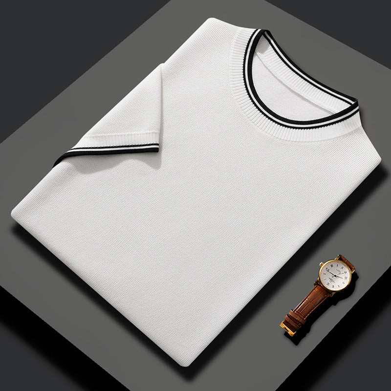 Calder Katoen Zijde Korte Mouwen Shirt