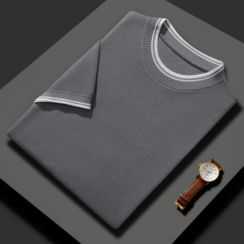 Calder Katoen Zijde Korte Mouwen Shirt