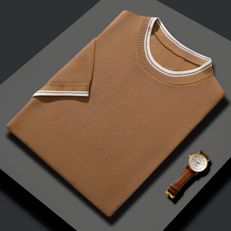 Calder Katoen Zijde Korte Mouwen Shirt