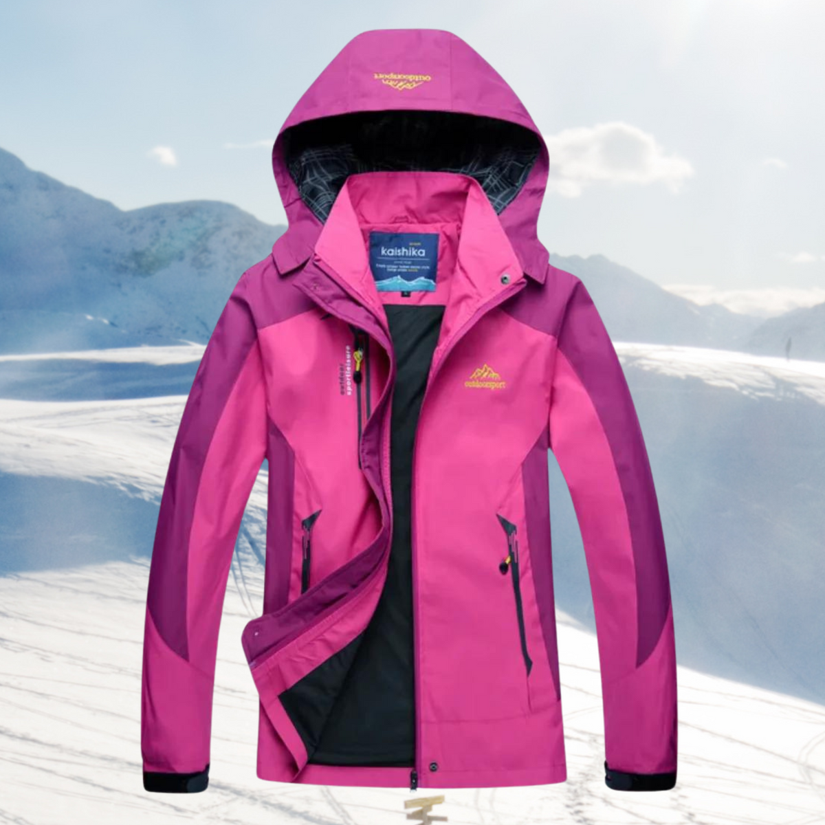 Wind en waterdichte outdoorjas voor dames