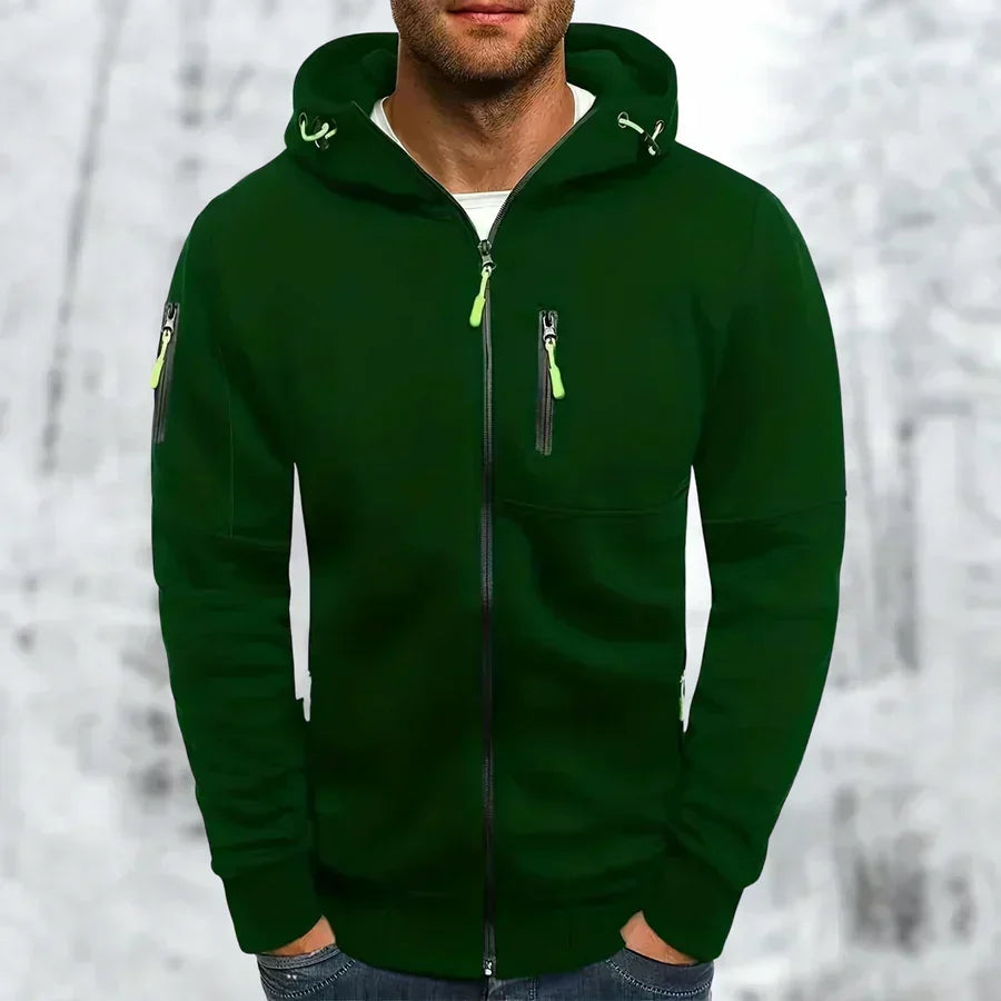 MetroFlex – Stijlvolle Herenhoodie met Ritssluiting