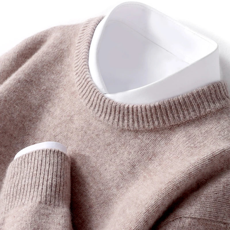 Fijngebreide Crewneck Trui Heren Regular Fit