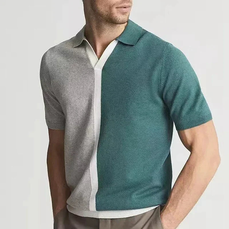 Leclerc Dual-Tone Knit Polo