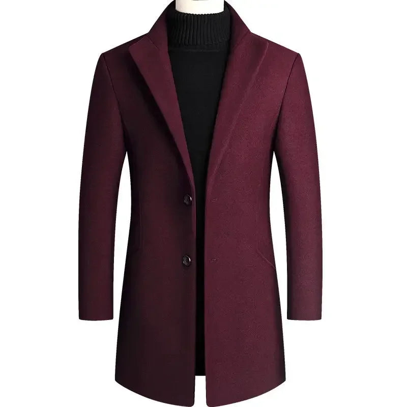 Van Laar | Zachte knit-wollen heren trenchcoat